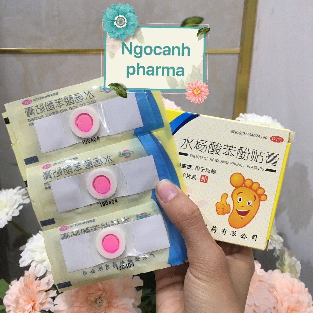 Miếng dán mụn cóc,mụn cơm,mắt cá chân ( hộp 6 miếng )