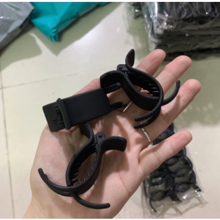 Kẹp tóc càng cua 3 răng, đen nhám