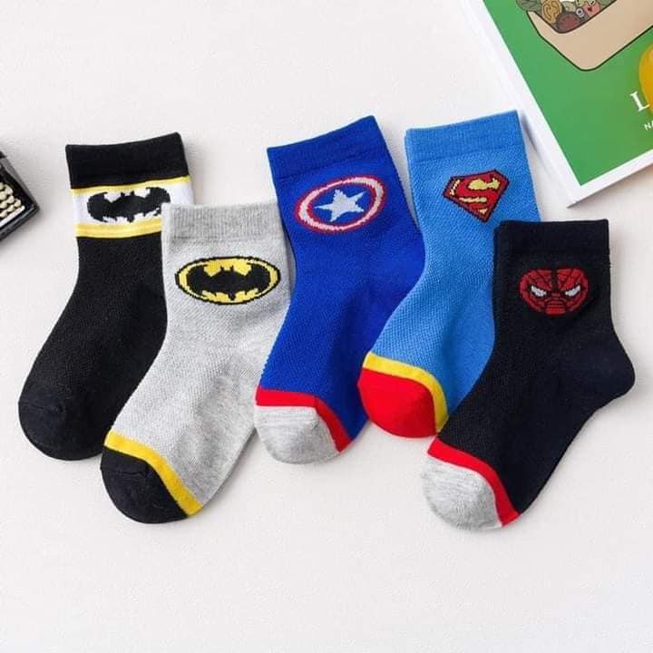 LỐ 10 ĐÔI TẤT SIÊU NHÂN CHẤT ĐẸP CHO BÉ 3112