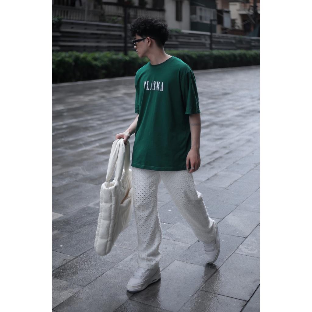 Áo thun Unisex PLASMA GREEN Tee phông nam nữ tay lỡ oversize form rộng