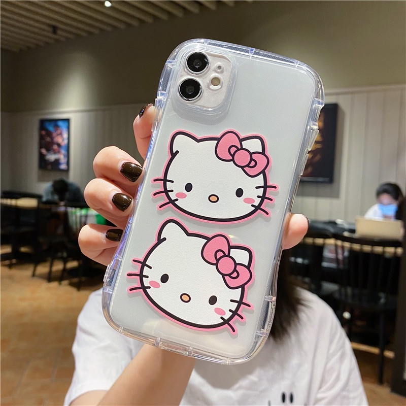 Ốp Điện Thoại Dẻo Họa Tiết Hoạt Hình Hello Kitty Cho iPhone 6 6s 7 8 Plus X XR XS Max 11 12 13 Pro Max SE 2020