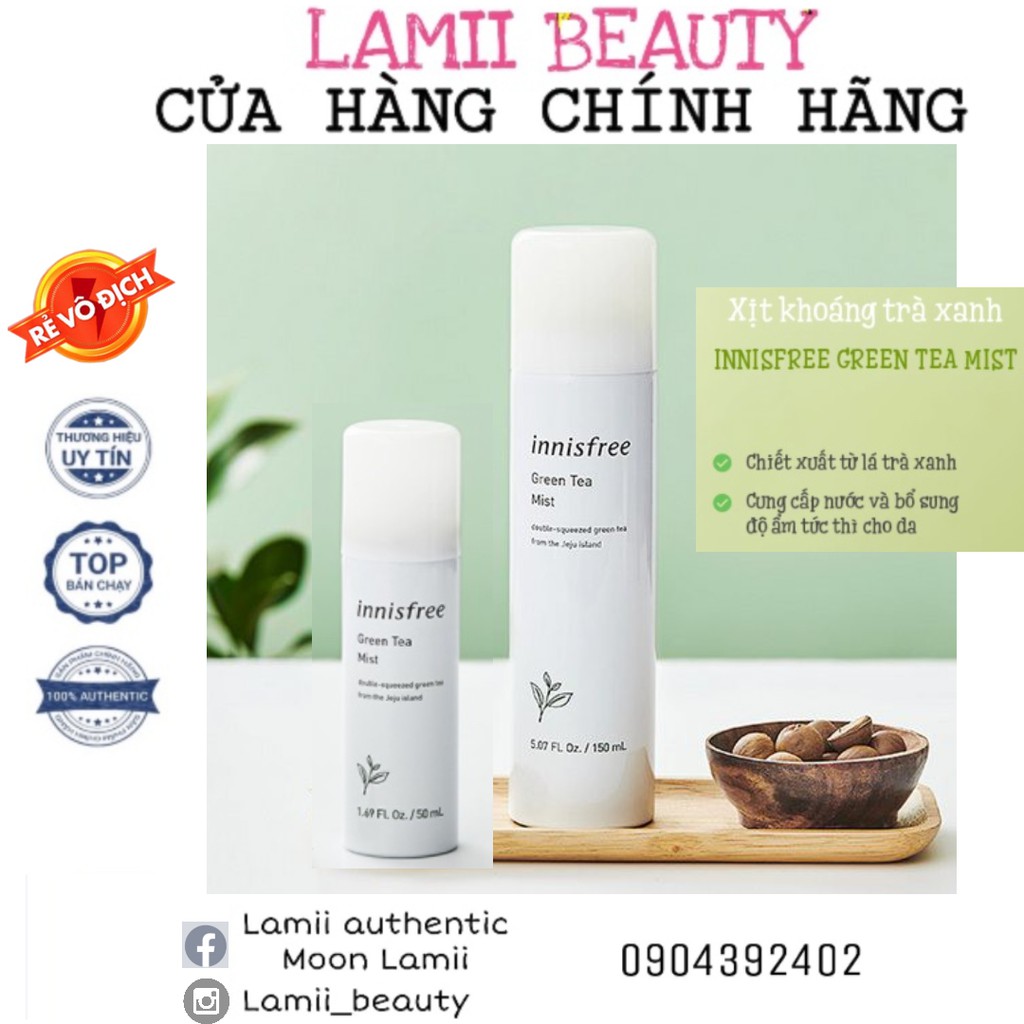 XỊT KHOÁNG TRÀ XANH INNISFREE GREEN TEA MINERAL MIST