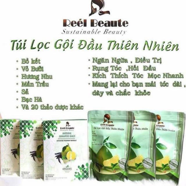 TÚI LỌC THẢO DƯỢC GỘI ĐẦU REEL BEAUTY