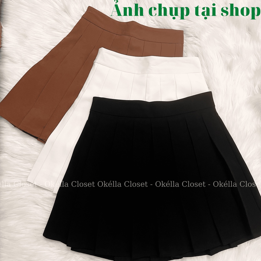 Chân Váy Tennis Xếp Ly Lưng Cao Phong Cách Hàn Quốc Okella CV003 (có ảnh thật) | BigBuy360 - bigbuy360.vn