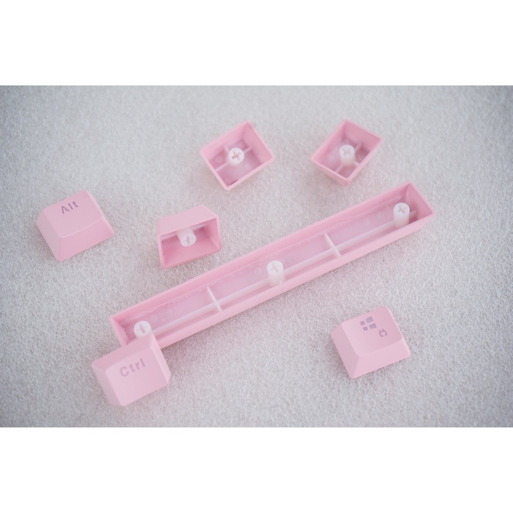 Bộ Keycap 104 phím xuyên led ABS màu hồng của phím cơ E-Dra EK3104 Dream Pink