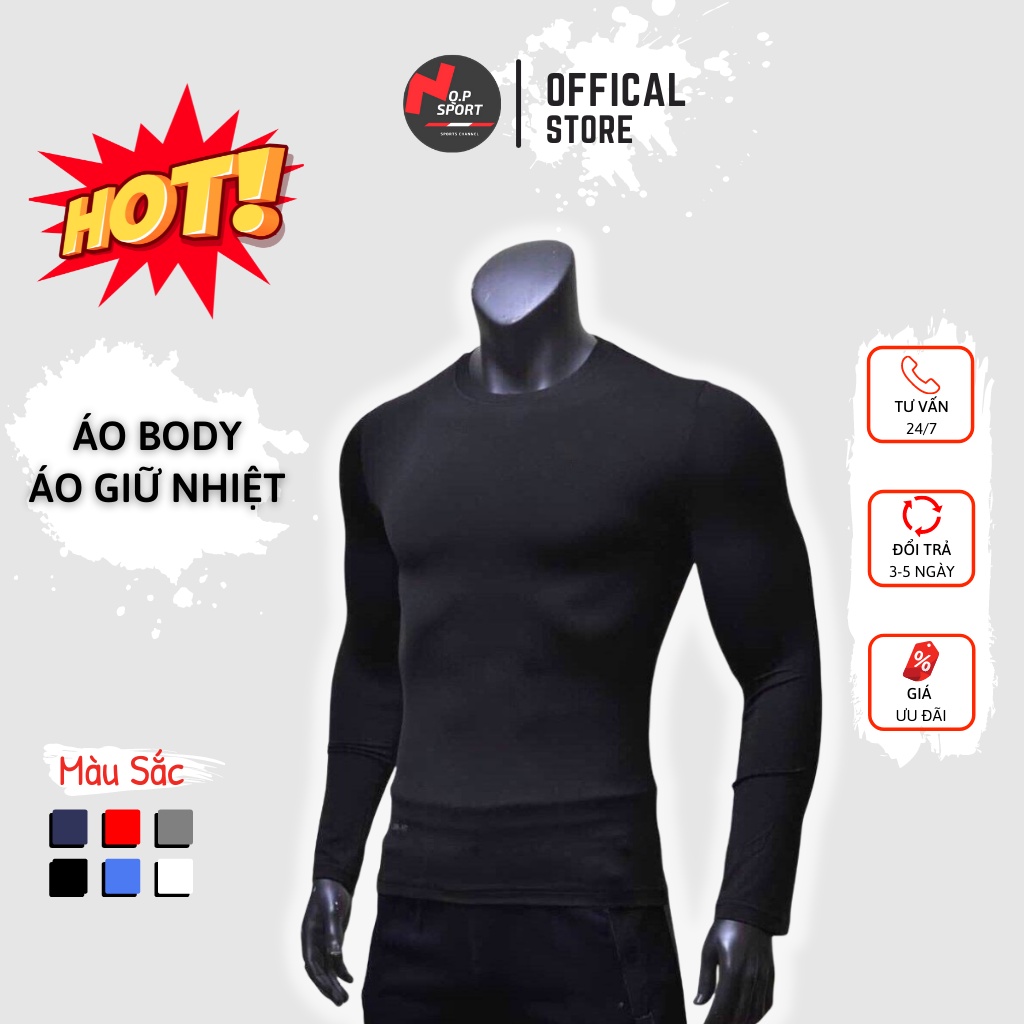 Áo Body, Áo Giữ Nhiệt (Free Ship) Dài Tay Co Dãn 4 Chiều Đẹp Và Siêu Bền