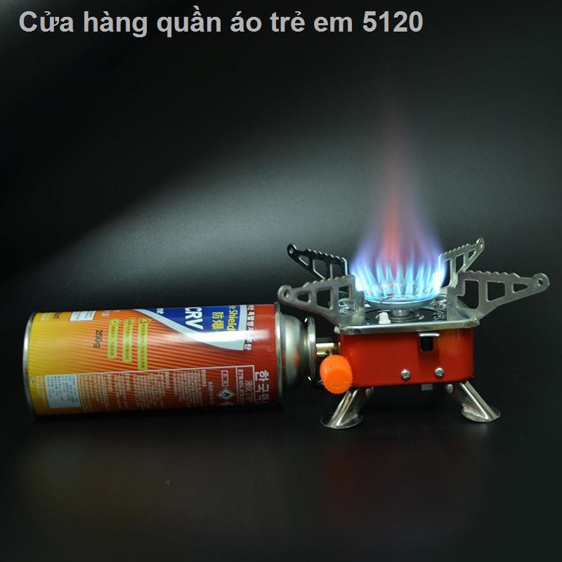 Bếp gas vuông mini ngoài trời gấp di động cắm trại dã ngoại đun nước sôi