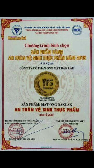 Mật ong nguyên chất xuất khẩu của công ty CP ong mật Đăk Lăk 500ml