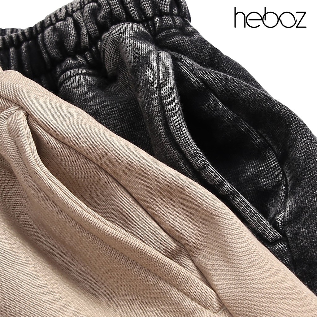[HẾN STORE MENSWEAR] Quần short nỉ Heboz dây rút 5M chất vải nỉ da cá trơn mịn cao cấp - 00000683