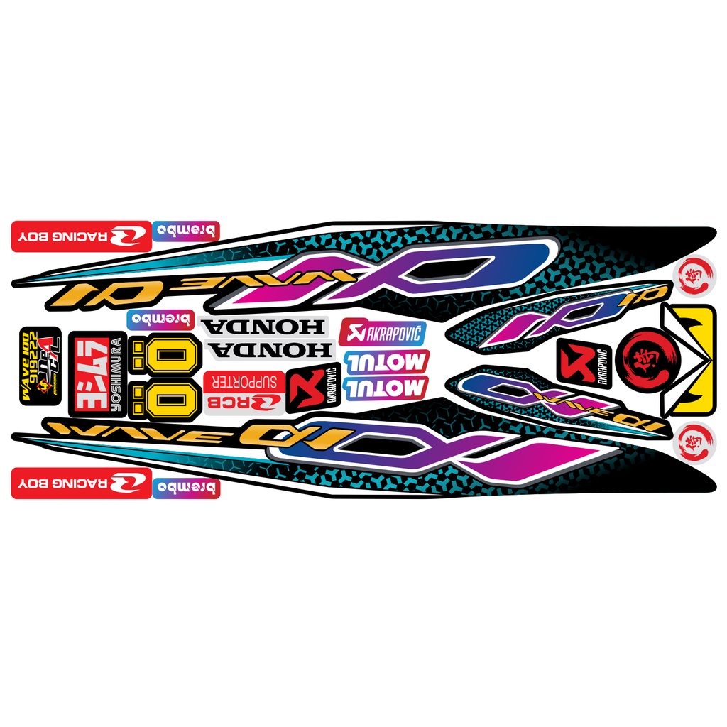 Tem rời Wave a 50 - 100 cc Đời 2006-2016 Mẫu Alpha Gỉa zin 919222