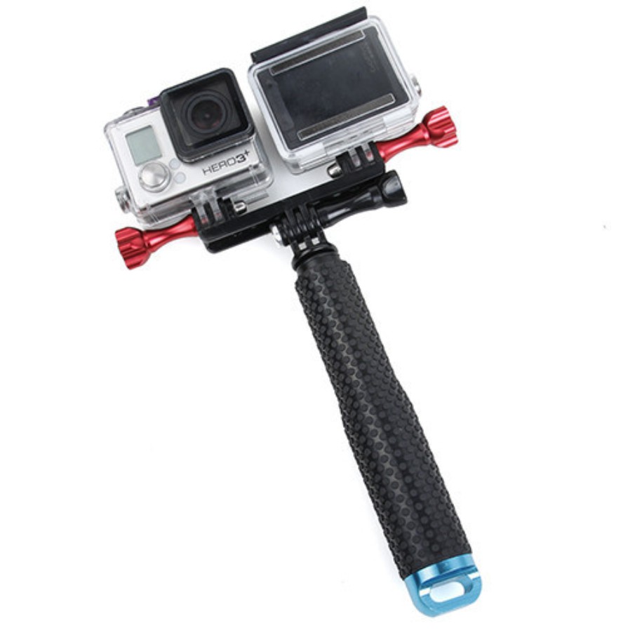 Mount đôi gắn cùng lúc 2 thiết bị dùng cho Gopro, Sjcam, Xiaomi - inoxnamkim - Gopro101