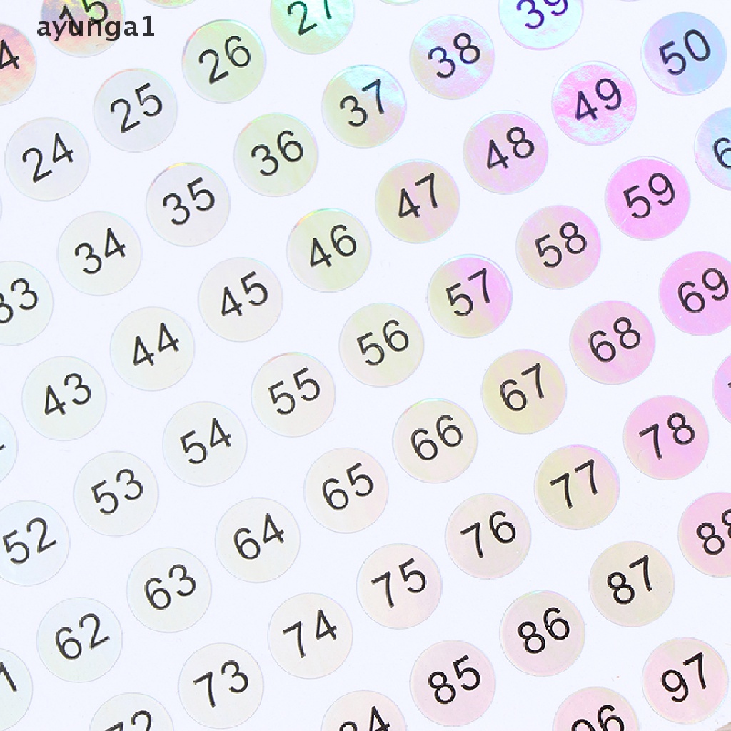 [ayunga1] Waterproof Number 1-300 Laser Labels Stickers Nail Polish Lipstick Number Tags [new]