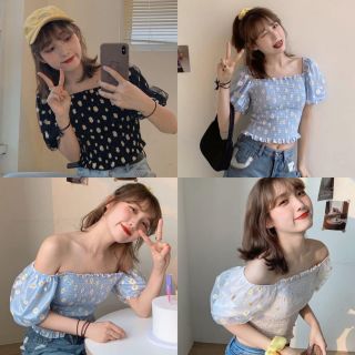 Áo kiểu trễ vai tay bồng