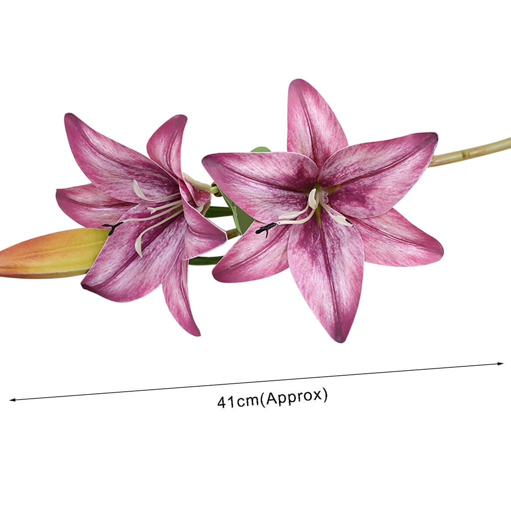 1 Nhánh Hoa Lily Giả Trang Trí Nội Thất Đẹp Mắt