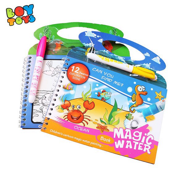 Bộ đồ chơi album tô màu ma thuật tự xóa nhiều chủ đề cho bé thỏa sức vui chơi