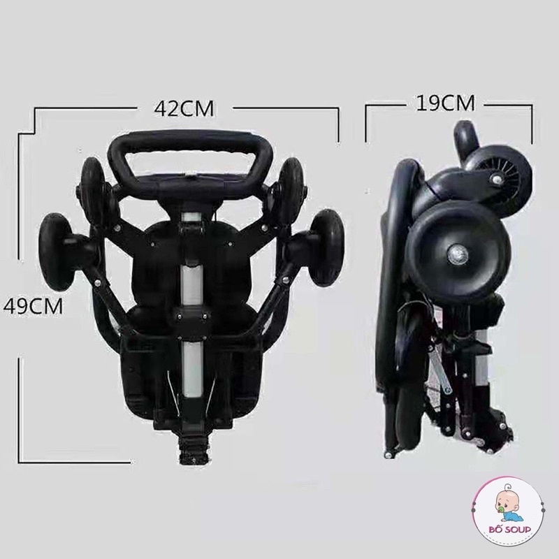 Xả kho Xe đẩy đảo chiều 360, xe đẩy gấp gọn dành cho bé yêu