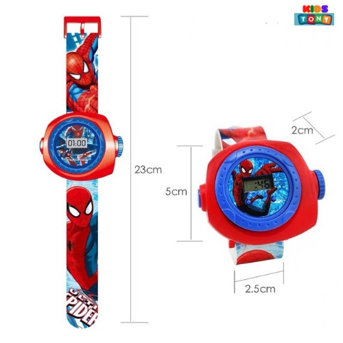Đồng hồ điện tử chiếu hình 3D mặt và dây được phối mầu cá tính với nhiều họa tiết bắt mắt dành cho các béTony kids - DH1