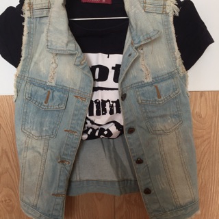 Thanh lý áp khoác gilê jean