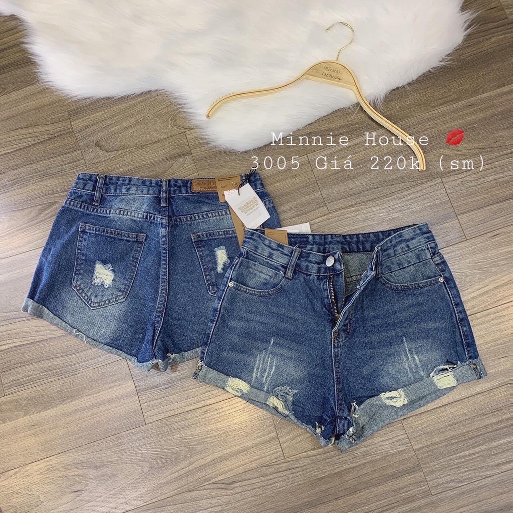 Quần short jean nữ lưng cao King168 , quần short nữ cao cấp hh02