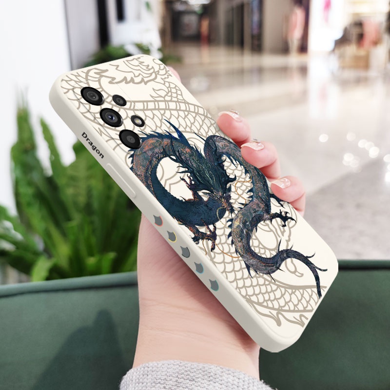 Ốp Lưng Silicone Họa Tiết Rồng Cho Samsung Galaxy A73 A53 A33 A23 5G