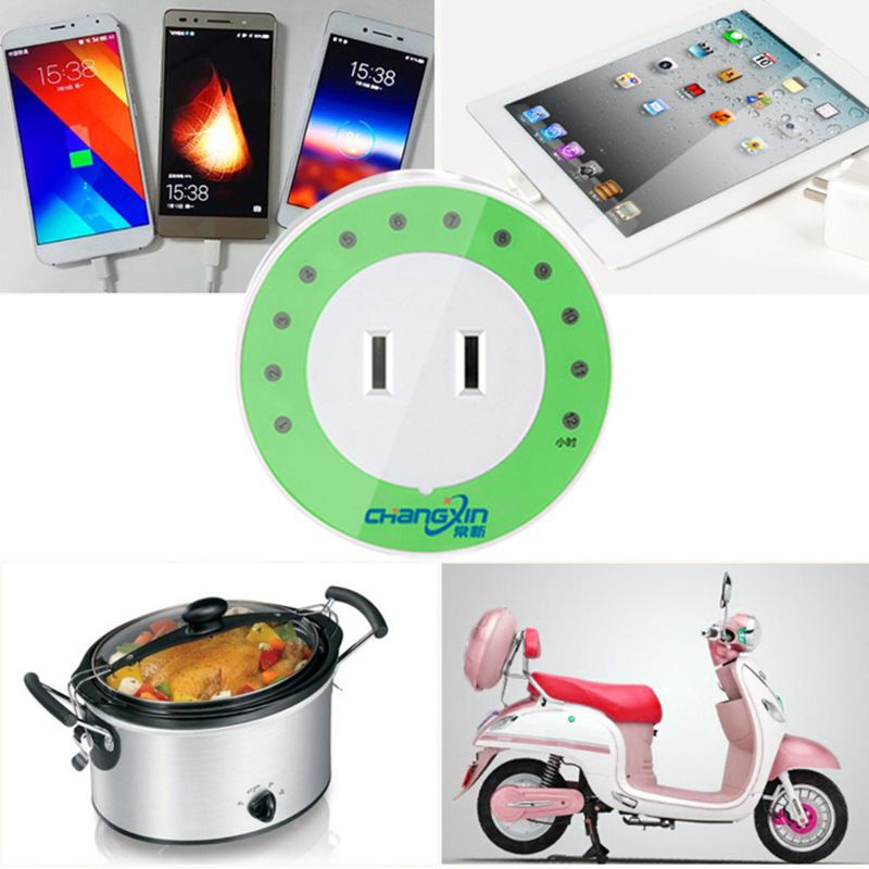 Công Tắc Hẹn Giờ Đa Năng Hình Tròn Mini Thiết Kế Độc Đáo