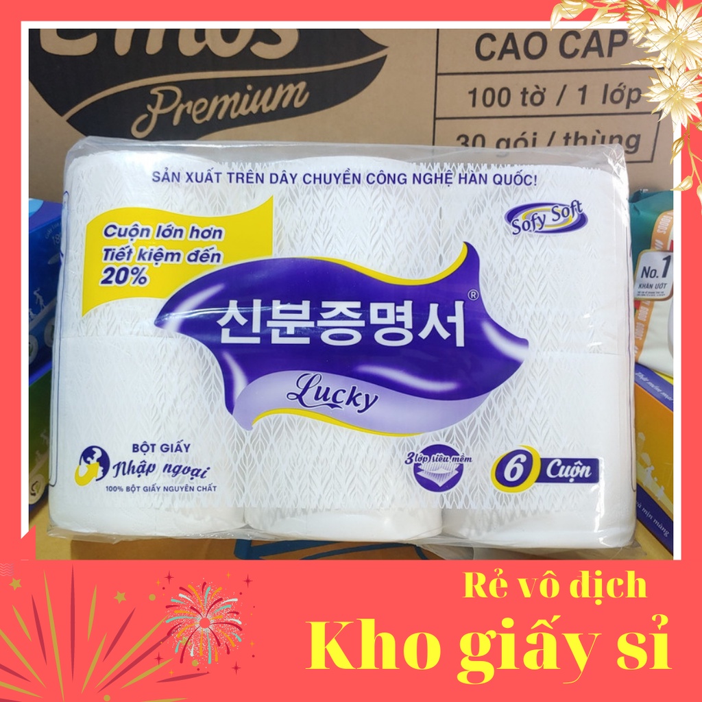 Giấy vệ sinh cuộn Lucky