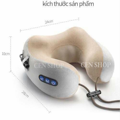 Gối Massage Cổ Chữ U 360 Đa Năng ⚡️𝐅𝐑𝐄𝐄 𝐒𝐇𝐈𝐏⚡️ Gối massage vòng cổ hỗ trợ mát xa vùng cổ, giảm đau nhức vai gáy