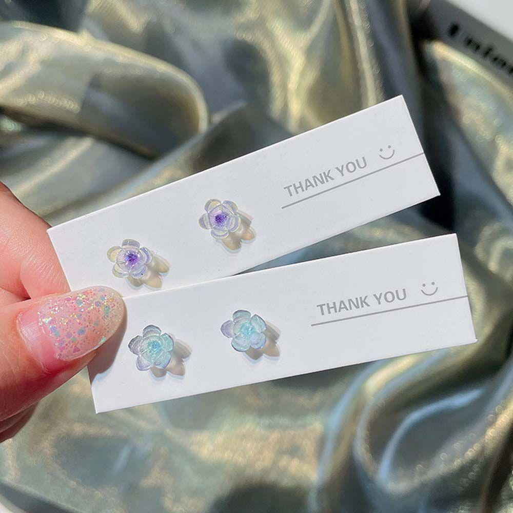 Bông Tai Nhỏ Hình Hoa Sen Bằng Resin Phong Cách Hàn Quốc Cổ Điển Thời Trang Cho Nữ