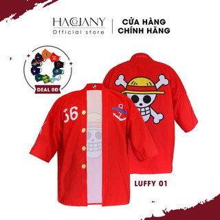 Áo khoác họa tiết Luffy ❤ Hacojany ❤ Áo khoác mỏng phong cách Nhật - Áo Khoác Form rộng đủ size nam nữ
