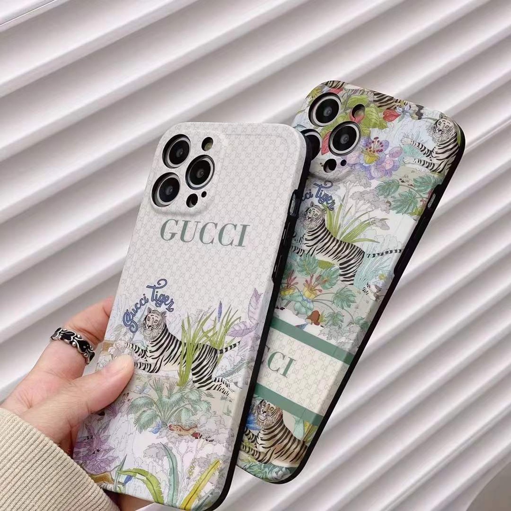 Sang Trọng Ốp Điện Thoại In Logo gucci Và Chú Hổ Cho iphone 15 pro max 14 pro max 13 pro max i13 13pro 12 pro max 11 pro max