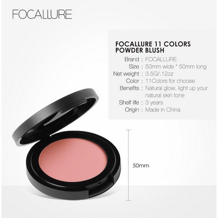 FA25- Phấn má hồng FOCALLURE trang điểm tự nhiên 11 màu tùy chọn 3.5/1pc | BigBuy360 - bigbuy360.vn