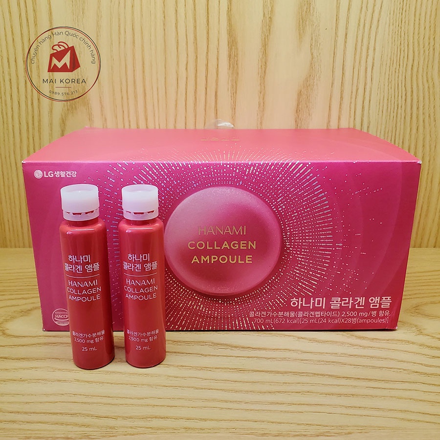 Nước uống đẹp da cao cấp Hanami Collagen Ampoule  hộp 28 ống