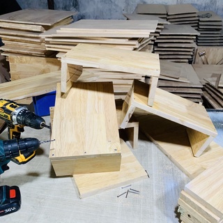 Ghế đẩu gỗ, ghế ngồi bệt, để chân bàn lam việc