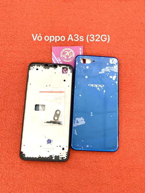 Vỏ oppo A3s (32g) khay sim lỗ trên full bộ như hình kèm khay sim | BigBuy360 - bigbuy360.vn
