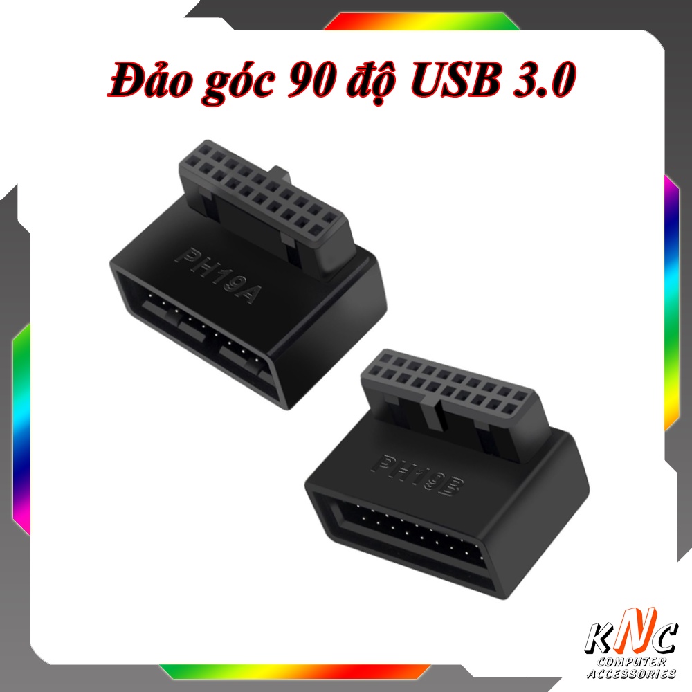 Phụ Kiện Đảo Góc 90 Độ Cổng USB 3.0 Mainboard Giúp Gọn Dây Chống Cong - Trang Trí Máy Tính - Hàng New