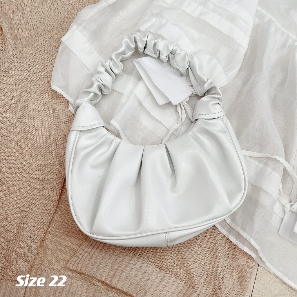 Túi kẹp nách xếp ly da mềm quai nhún, túi xách nữ đẹp thời trang hàn quốc bán chạy 2021 | BigBuy360 - bigbuy360.vn