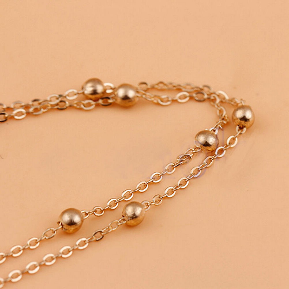1 Lắc Chân Dây Đôi Màu Vàng