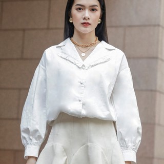 Áo Sơ Mi Jena Cổ Bèo Nữ AT MODA DE LITA