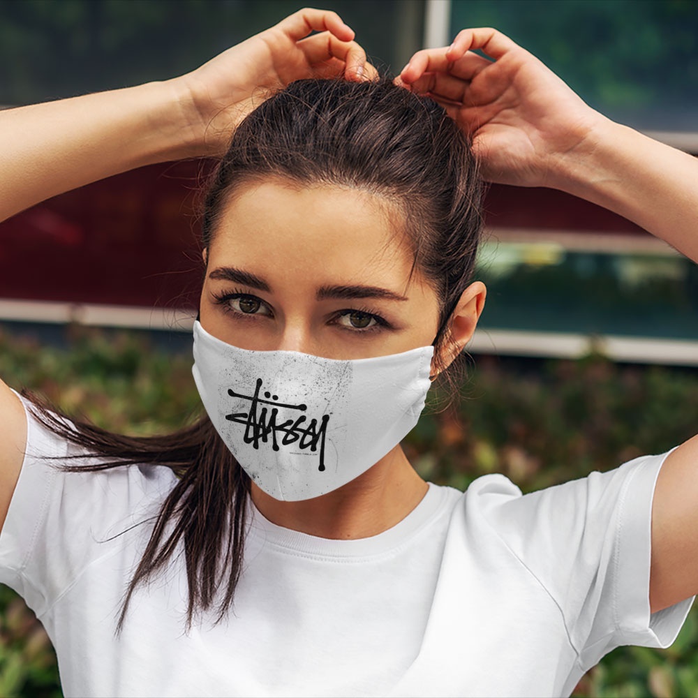 Khẩu Trang In Hình 3D S.t.u.s.s.y_4 Soink Vải Cotton 100%,Kháng Khuẩn,Không Đau Tai,Dễ Thở Cho Nam Nữ