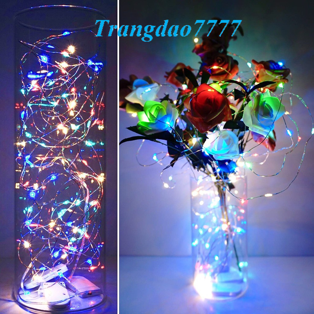 Đèn Led Xài Pin AA Không Chớp Nháy Dài 3M 30 Bóng Đèn Led Đom Đóm Fairy Light Trang Trí Decor Mô Hình Đẹp Rẻ
