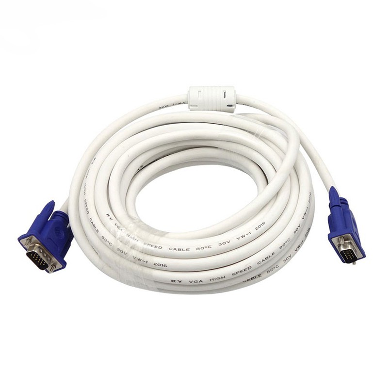 Cáp VGA 1M5 - 3M - 5M - 10M trắng chống nhiễu tốt