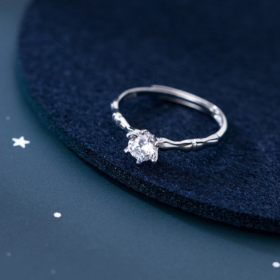 Nhẫn Bạc Nữ ITALY S925 Đính Đá Trắng Sáng Cao Cấp N2499 Bảo Ngọc Jewelry