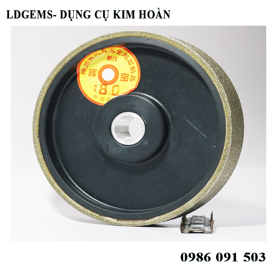 Bánh xe kim cương đường kính 150, bề ngang 25mm chuyên dụng mài, bo phom đá quý, mài lưỡi câu