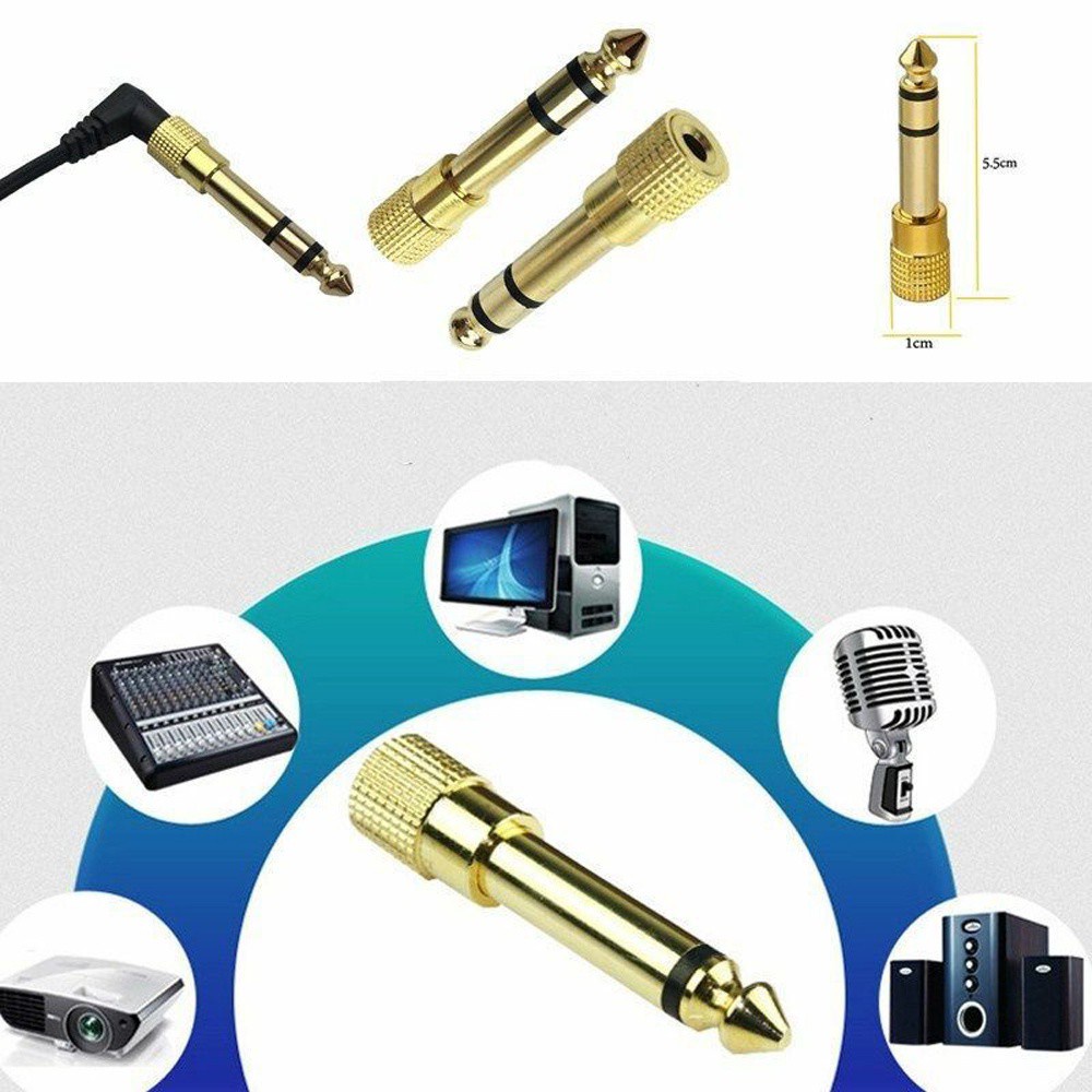 Đầu chuyển đổi âm thanh nổi đầu cắm 6.5mm sang lỗ cắm 3.5mm chuyên dụng dành cho đàn guitar
