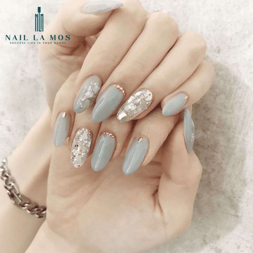 Xà cừ trắng nail siêu mỏng ánh ngọc trai – xà cừ nail trang trí móng tay đắp gel ẩn phong cách Hàn Nhật