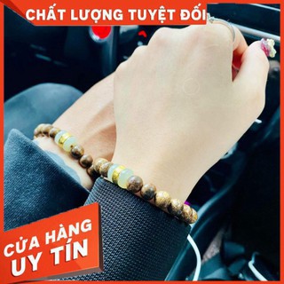 Vòng Trầm Hương Tốc Mix Lu Thống Bạch Ngọc, Vòng Gỗ Trầm Hương Phong Thủy