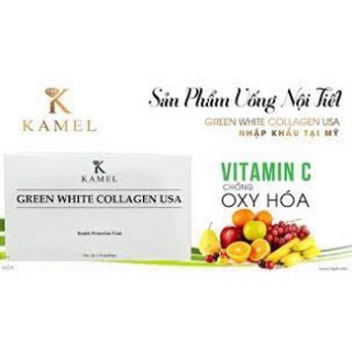 [KAMEL GREEN WHITE COLLAGEN USA] Trà Uống Nội Tiết Nám Mụn Cân Bằng Nội Tiết, Giúp Da Trắng Sáng, Tăng Sinh Collagen