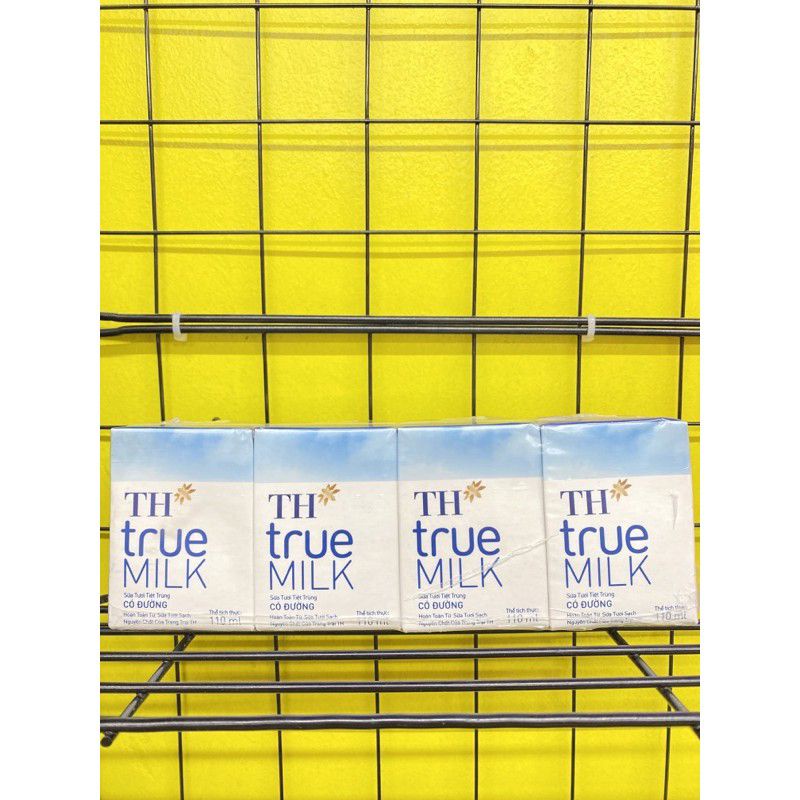 1lốc 4hộp sữa TH true MILK 110ml-180ml