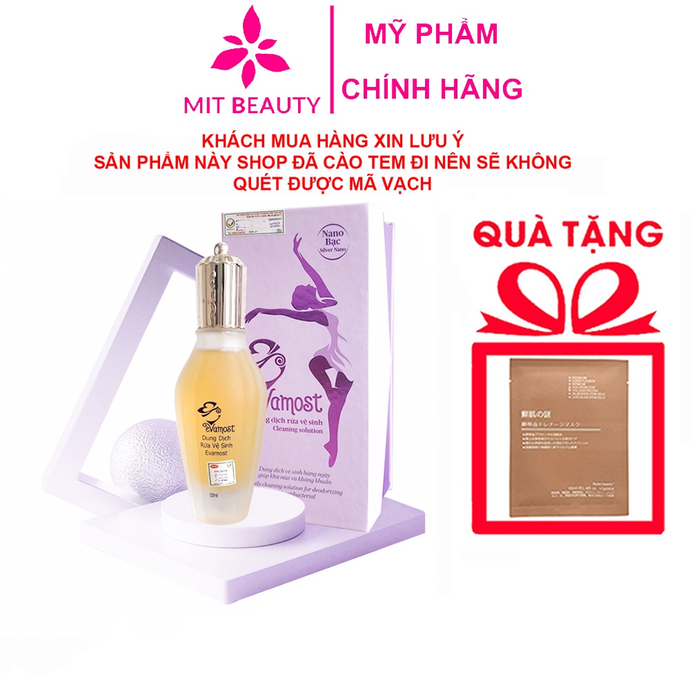 Evamost dung dịch vệ sinh phụ nữ 120ml Việt Nam Mit Beauty khử mùi hôi cô bé giúp làm thoáng sạch thơm tho