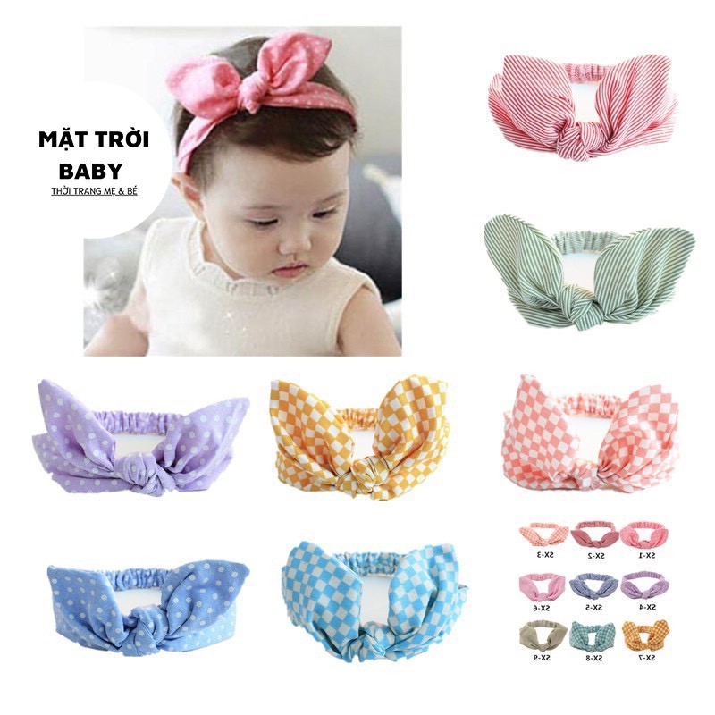Băng đô vải mềm tai thỏ xinh xắn cho bé gái